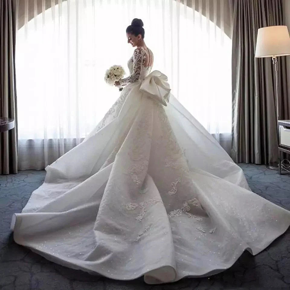 Luxury 2-Piece Mermaid Wedding Dress with Detachable Train