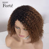 Brazilian Afro Kinky Curly Human Hair Wig With Bangs