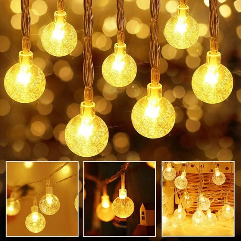 Waterproof Crystal Ball Fairy String Lights, battery Operated - Nellie's Way Beauty, Inc.