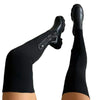 Breathable Knitt Sock Style Thigh High Boots Stretch Round Toe Shoes