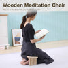 Wooden Yoga Meditation Bench, Foldable with Durable Metal Hinges