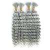 Grey Deep Wave Bulk Human Hair Braiding Blonde Ginger Curly Brazilian Hair for Human Hair Extensions for Micro Braiding No Weft
