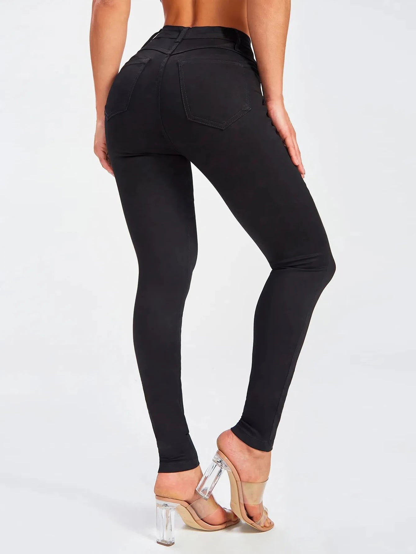 Solid Black Skinny Jeans