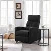 BOUSSAC Fabric Push-Back Recliner Chair with Footrest