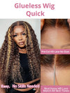 40 Inch 4/27 Curly Ombre Highlight 7x5 Glueless Wigs Human Hair Ready To Wear 250% Density 13x4 Deep Wave Frontal Wigs For Women