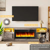 36" Fireplace, 70" Wooden TV Stand