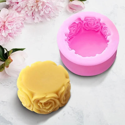 Food Grade Rose Flower Shape Silicone Candle Mold