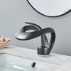 Rozin Luxury Black Waterfall Basin Faucet Mixer Tap, Brass Deck Mount