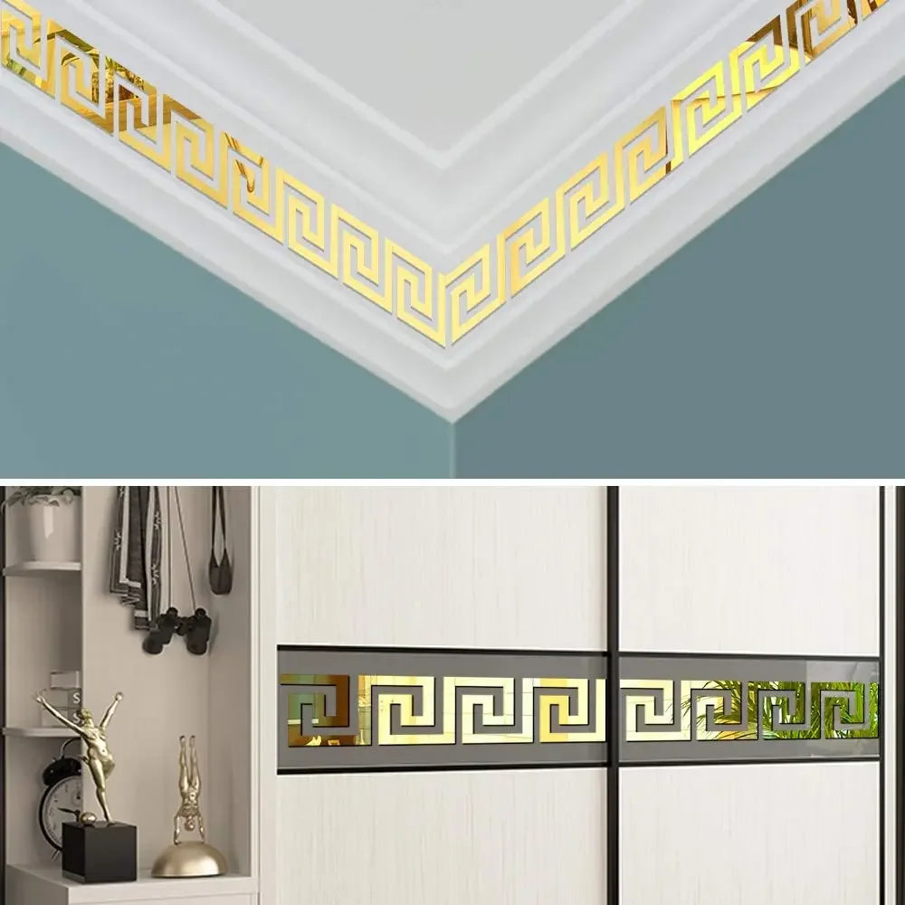 Acrylic Border Wall Mirror Sticker with Adhesive - Nellie's Way Beauty, Inc.