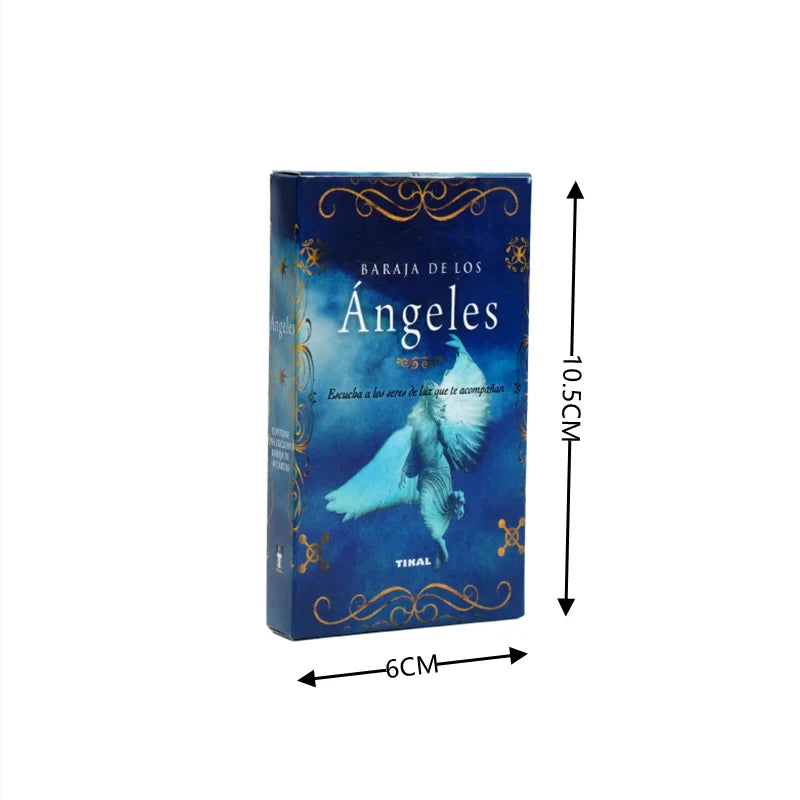 Angeles Oracle Cards Spanish Ver. 40-Card Deck With Guidebook Divination Tarot Cards (Baraja de los Ángeles) Telling Gift