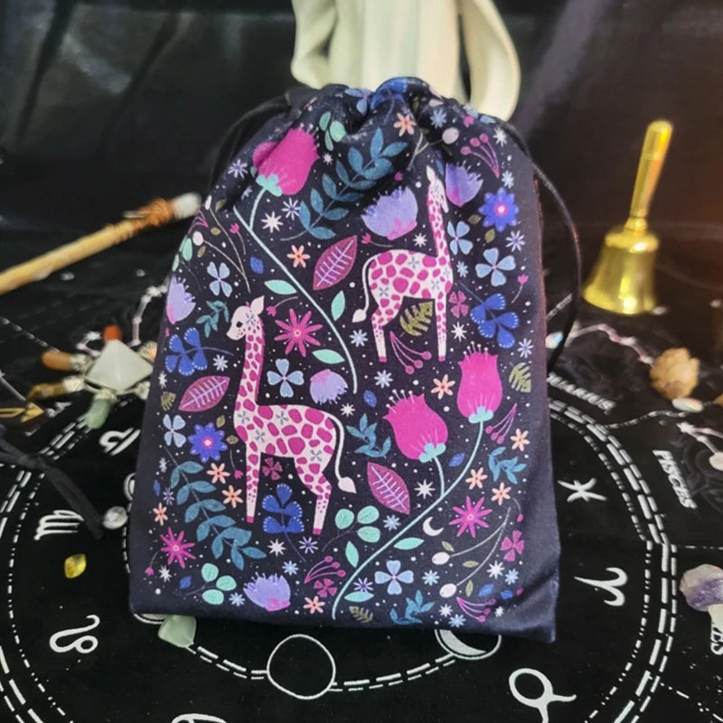 Altar Drawstring Pouch Tarot Card Storage Bag Jewelry Pouch for Tarot Enthusiasts Dices Holder Bag Pouch Jewelry Bags