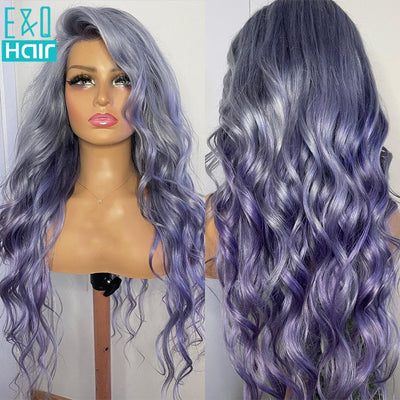 Highlight Purple 613 HD Lace Frontal Wig Human Hair Wigs 13x4 Body Wave Wig