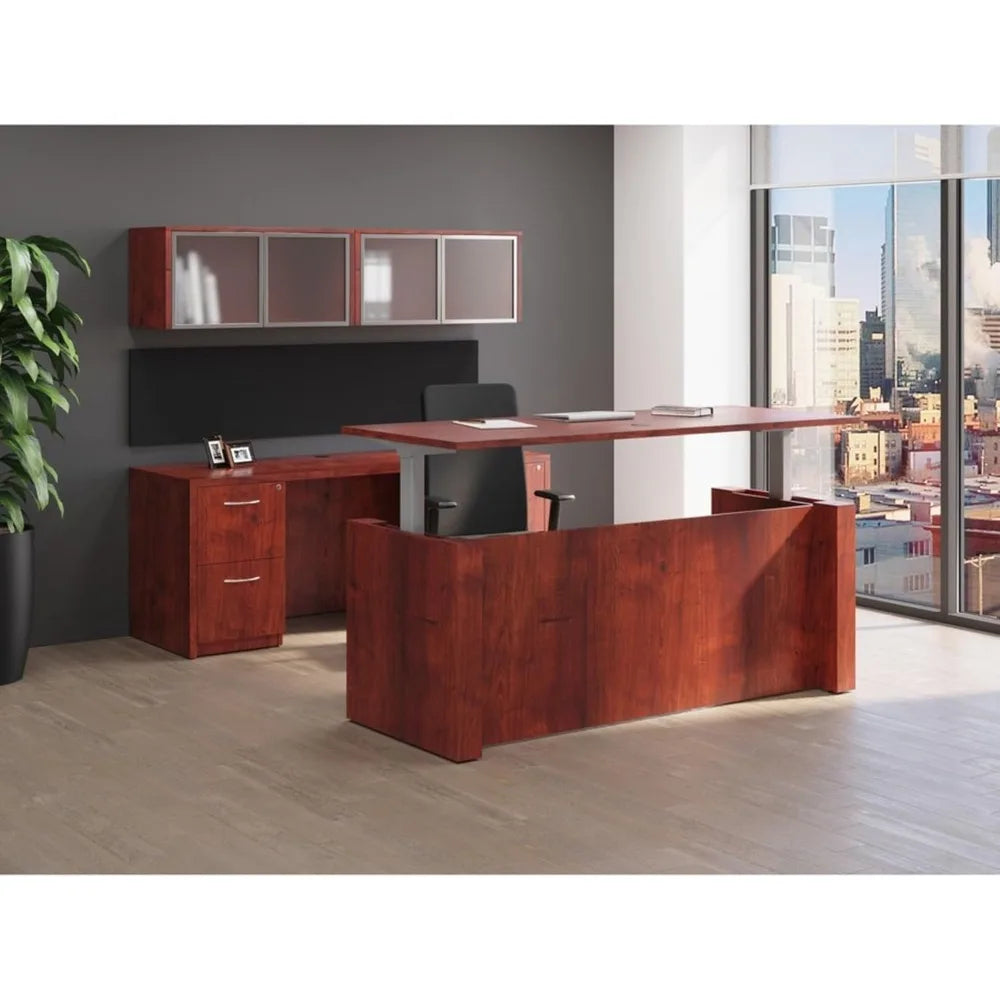 Elegant Modern Style File Cabinet with Anti-roll Design, Ball Bearing Suspension, Cherry Wood Veneer File Cabinet ONLY