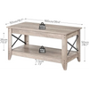 2-Tier Center Table with Storage Shelf