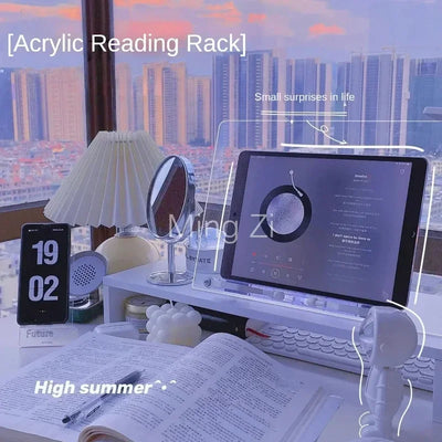 Acrylic Lifted Reading Stand Holder, 180° Rotatable