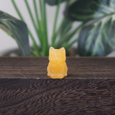 Mini Gemstone Cute Cat Statue Crystal