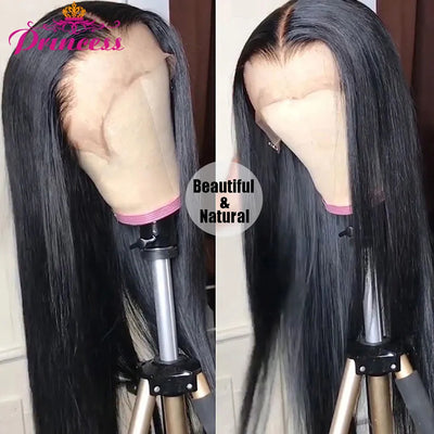 Princess | HD Transparent Lace Front Human Hair Wigs Pre-Plucked Brazilian Straight Lace Frontal Wig