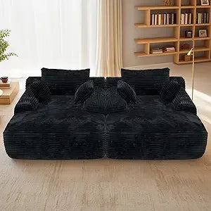 Oversized Cloud Comfy Chaise Lounge Chair, with Double Armrests