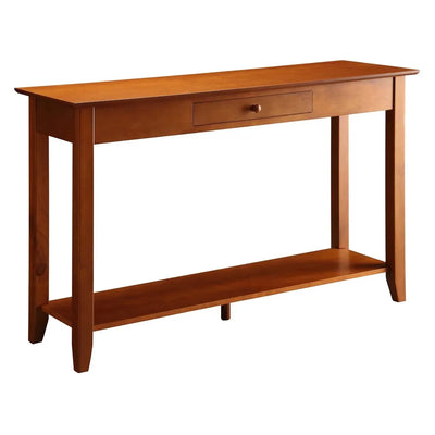 1 Drawer Console Table with Shelf Console Tables, Cherry