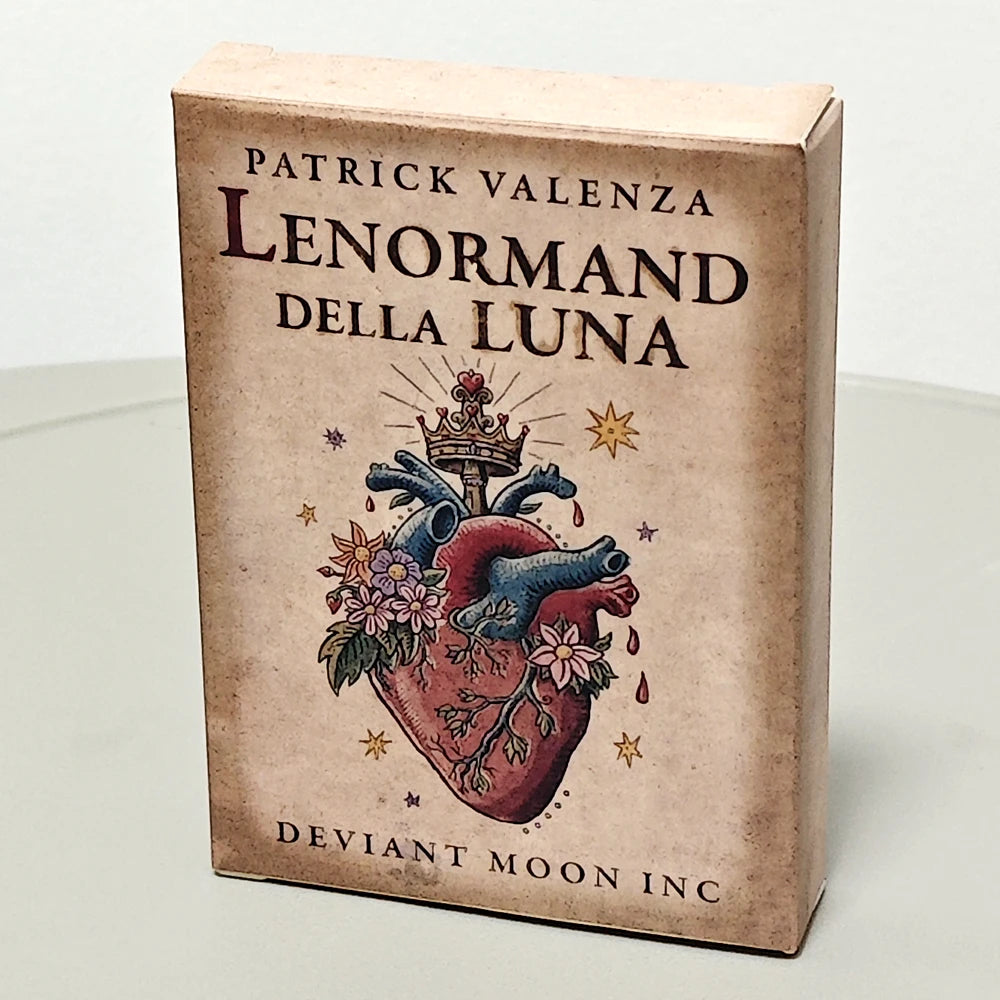 36 Pcs Lenormand Oracle Cards Deviant Moon Lenormand Della Luna Classic Deck Printed on 350GSM Double Embossed Cardstock 9*6cm