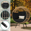 Oversized Wicker Lounge Chair with 370lbs Capacity