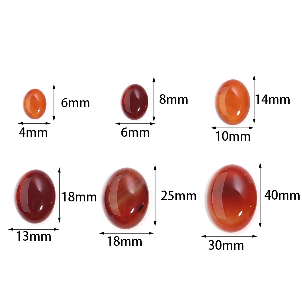 2-10pcs Natural Stone Cabochon Oval Tiger Eye Agates Jade Amethyst Stone Cabochons Beads Cameo Settings For DIY Jewelry Making