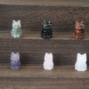 Mini Gemstone Cute Cat Statue Crystal