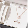 Luxury Rhinestone Women's Ring, Necklace, Earrings,  Bracelet Jewelry Set