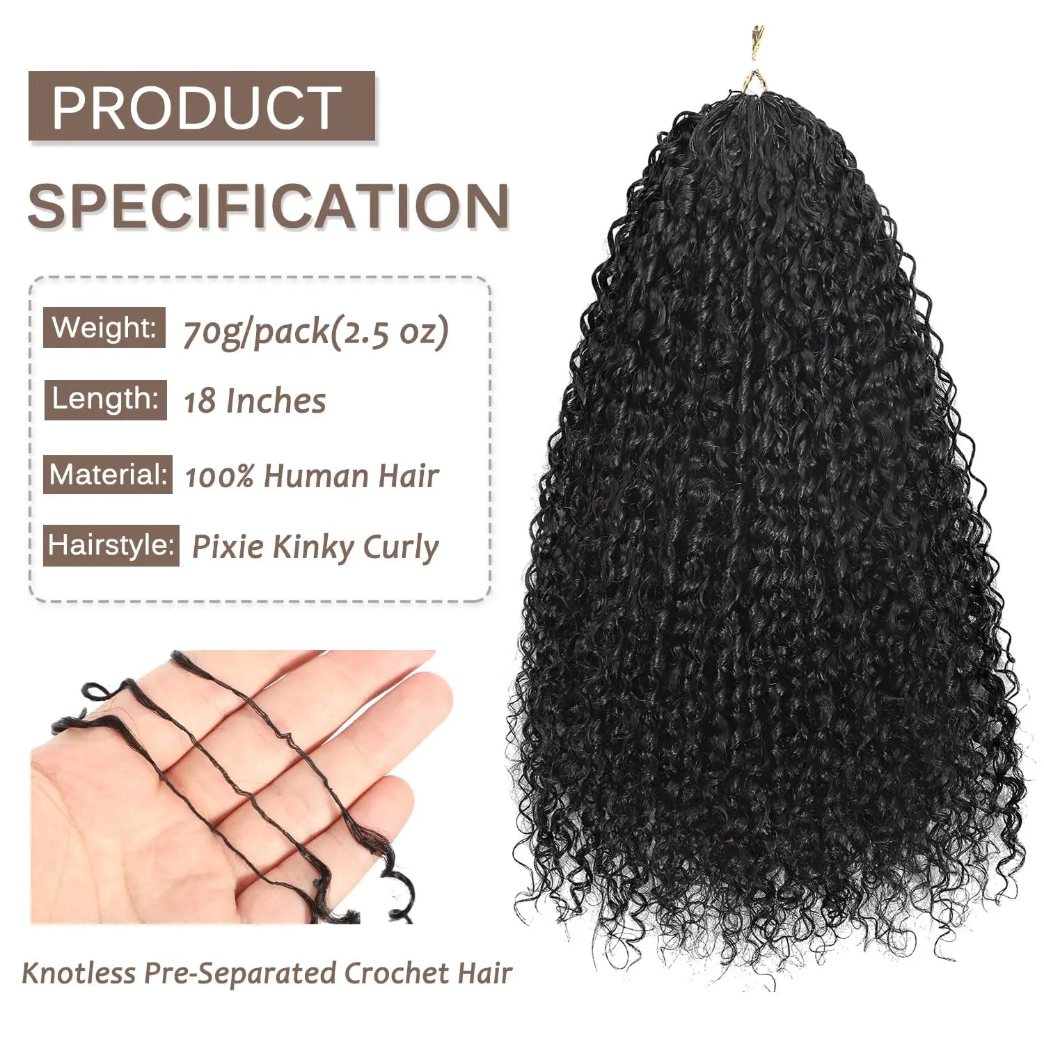 Burmese Curly Human Hair Crochet Pre looped 24inch Deep Wave Curly Crochet Hair For Black Women Twist Braiding Hair Extensions