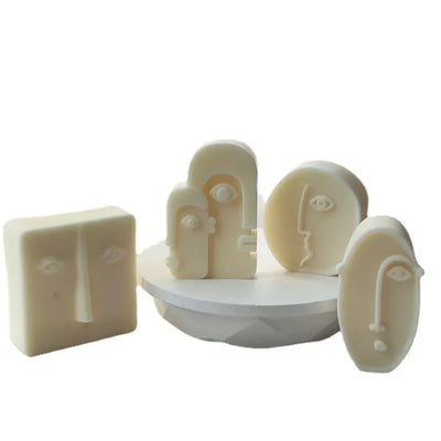 Nordic Design Silicone Candle Mold Handmade Abstract Human Face