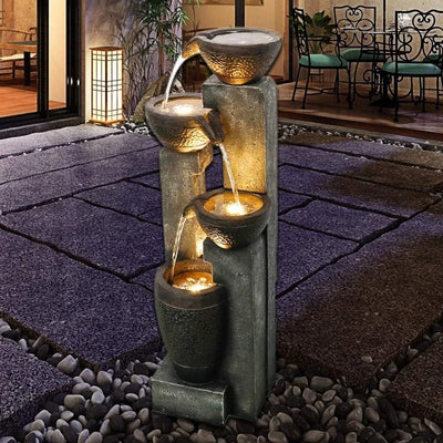 4-Tier Outdoor Water Fountain