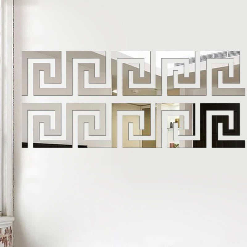 Acrylic Border Wall Mirror Sticker with Adhesive - Nellie's Way Beauty, Inc.