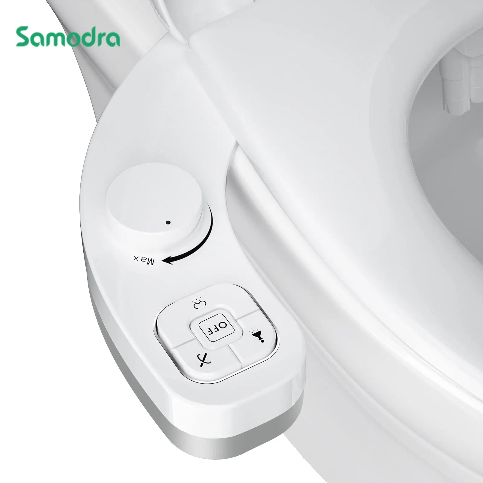 SAMODRA Non-Electric Bidet - Self Cleaning Dual Nozzle (Frontal and Rear Wash) Water Bidet Toilet Seat Attachment - Nellie's Way Beauty, Inc.