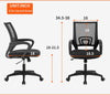 Executive Rolling Swivel Mesh Computer Chair with Lumbar Support and Armrest with Adjustable Mid