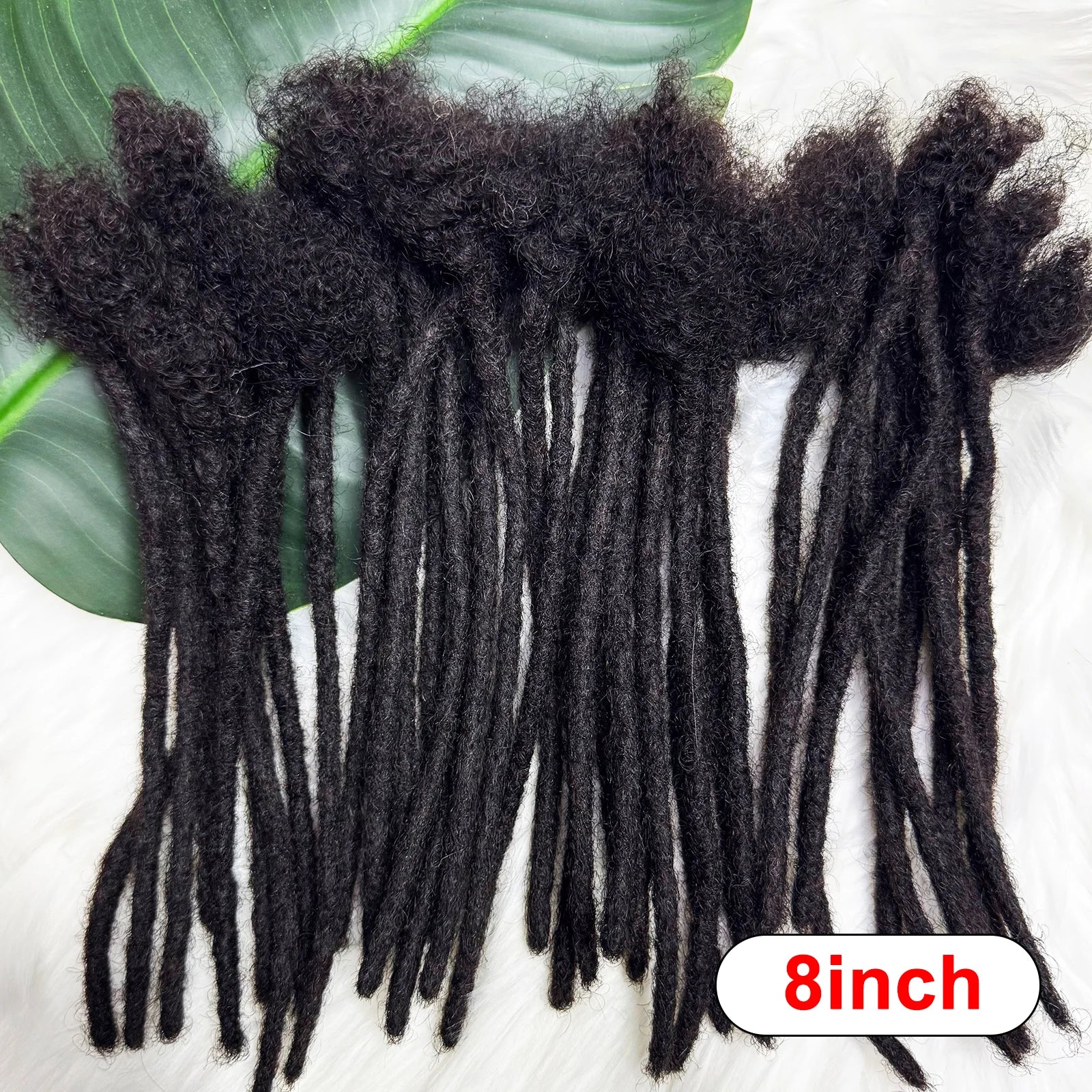 100% Human Hair Dreadlocks Extensions for Crochet Braids 8inch 0.6cm Brazilian Real Human Hair Locks Extensions for Women Men