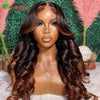 Ombre HD Transparent Lace Closure Brazilian Human Hair Wig, Pre-Plucked