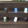 Mini Gemstone Cute Cat Statue Crystal