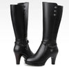 AIYUQI High-heeled Genuine Leather Motorcycle Boots