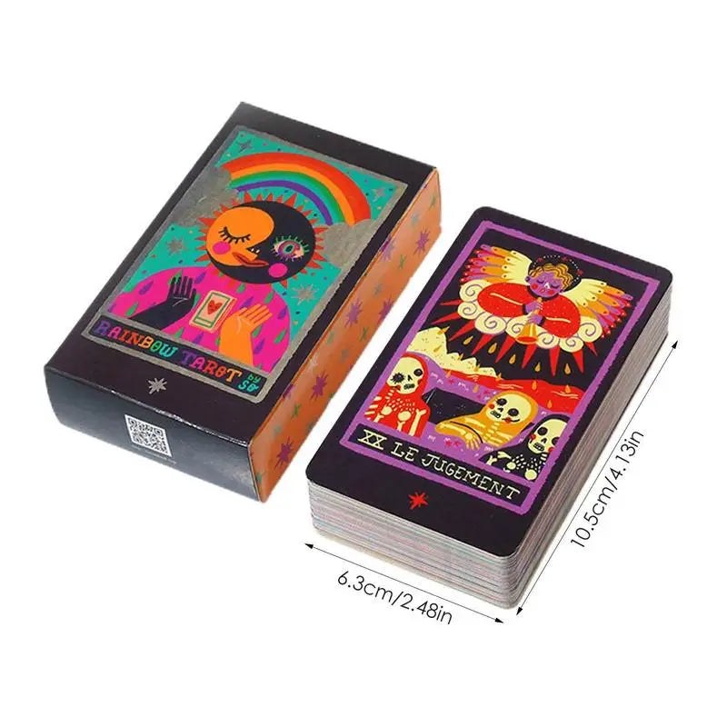 Rainbow Oracle Cards Tarot Decks For Beginners Learning Professionals Fortune Telling Cards Table Board Game Family Nights Gifts