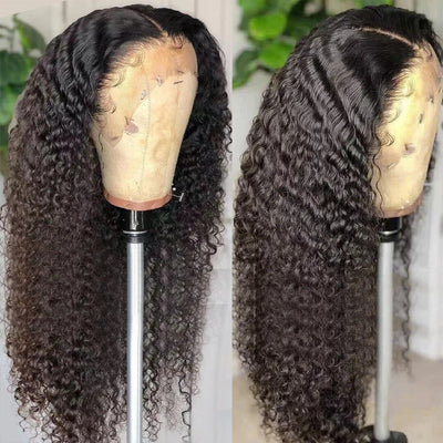 Deep Wave Curly Human Hair Lace Front Wigs