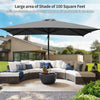Luxury 10' X 10' Cantilever Large 360°Rotation Patio Umbrella, Heavy Duty Aluminum