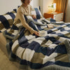 Soft Chenille Yarn Knitted Throw Blanket