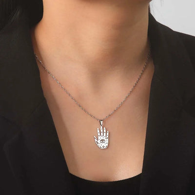 Evil Eye Hand of Fatima Amulet Pendant Necklace