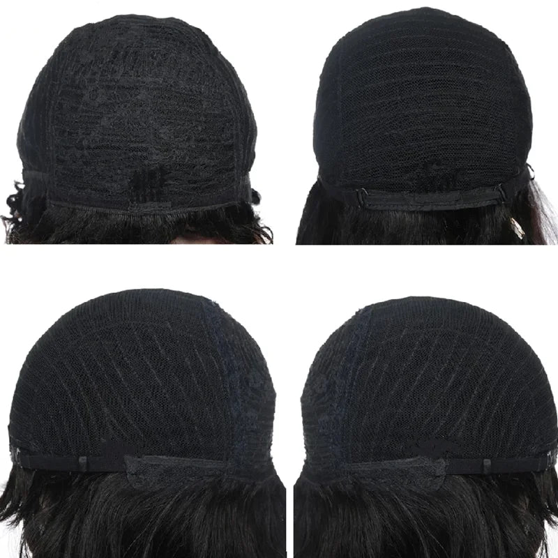 black pixie cut machine made wig for women 6inch 99j 1b30 color pixie straight human hair wig 150% density wig