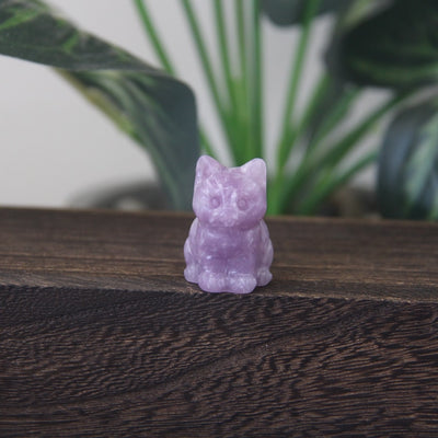 Mini Gemstone Cute Cat Statue Crystal