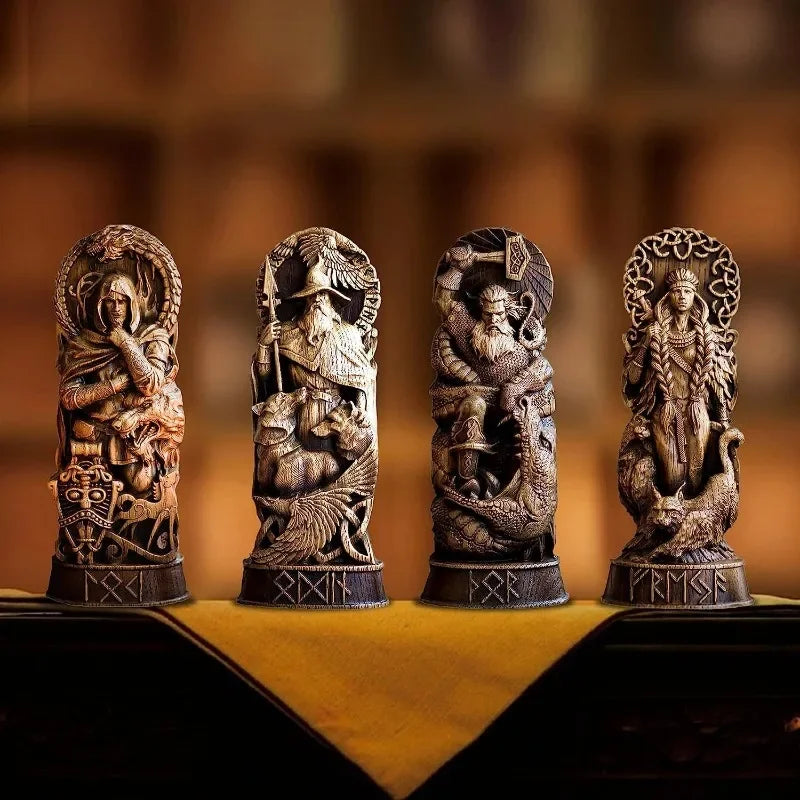 Nordic Gods Resin Figure Freya Viking Sol Figurine God Sculpture Pantheon Altar Scandinavian Statue Home Living Room Decoration