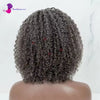 Left Side Brazilian Human Hair Mixed Sliver Grey Wigs For Black Women Afro Kinky Curly Human Hair Wig Black and Gray MixedWigs