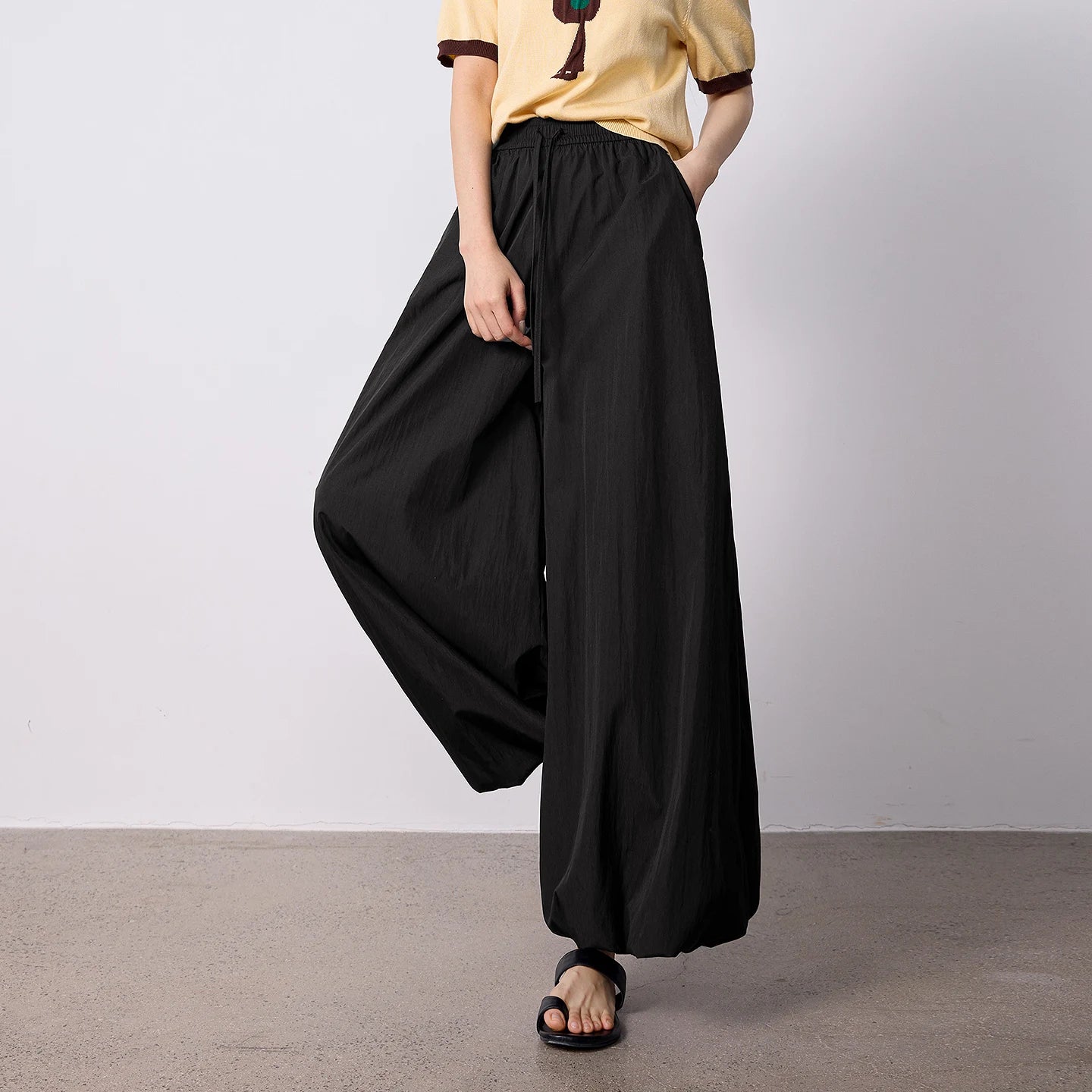 TOYOUTH Wrinkle-Resistant Wide-Leg Pants – Women's Travel Trousers