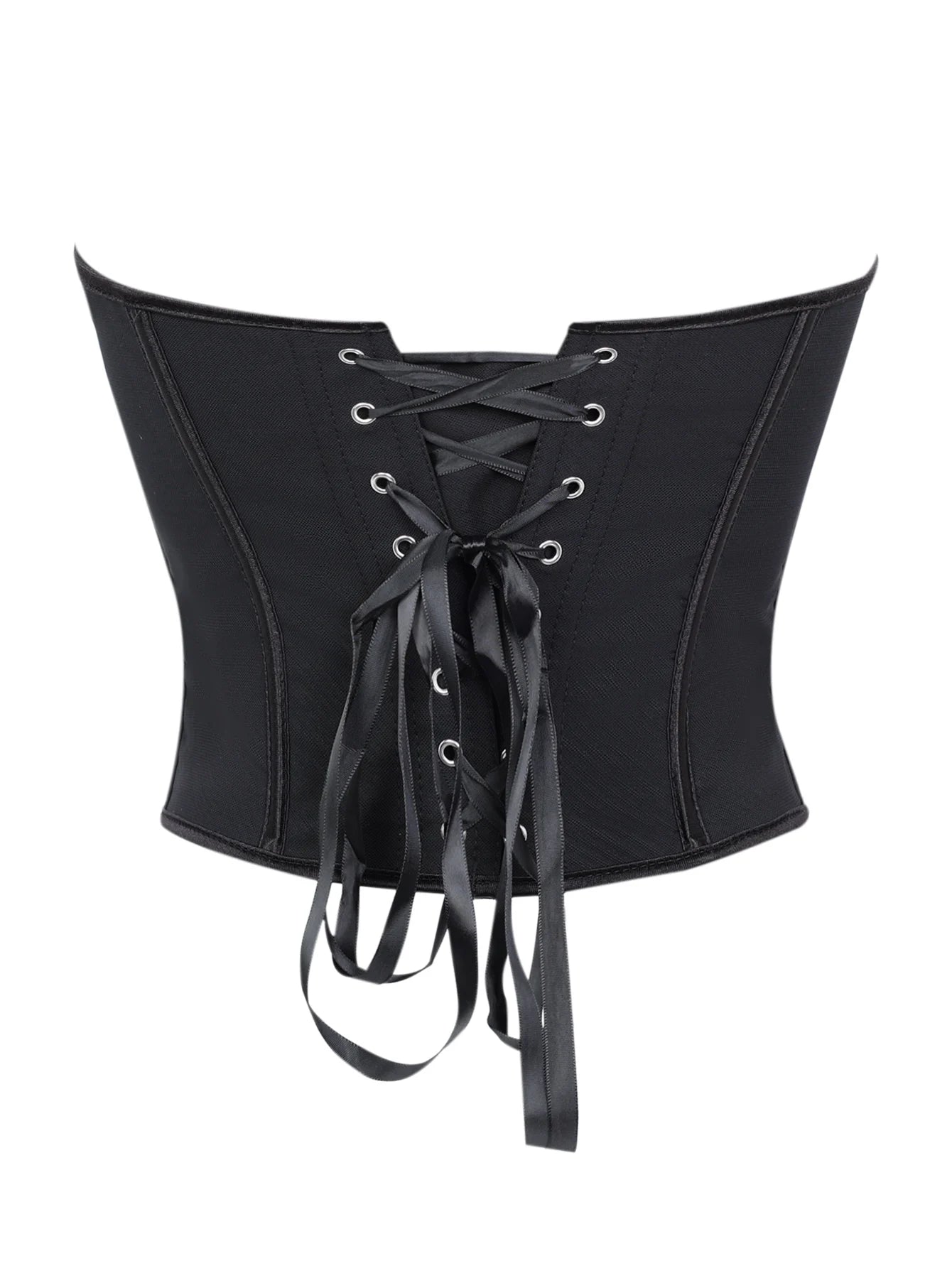 Women's Y2K Gothic Strapless Corset Sweetheart Neck Back Lace Up Club Night Party Bustier Top
