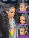 Deep Wave Frontal Wig Transparent 13x4 13x6 HD Lace Front Human Hair Wig